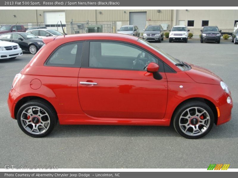 Rosso (Red) / Sport Nero/Nero (Black/Black) 2013 Fiat 500 Sport