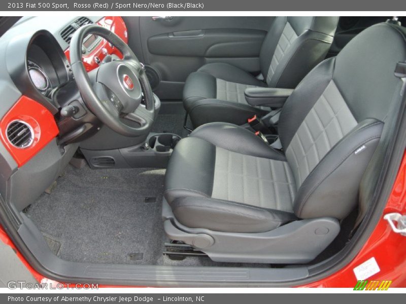 Rosso (Red) / Sport Nero/Nero (Black/Black) 2013 Fiat 500 Sport