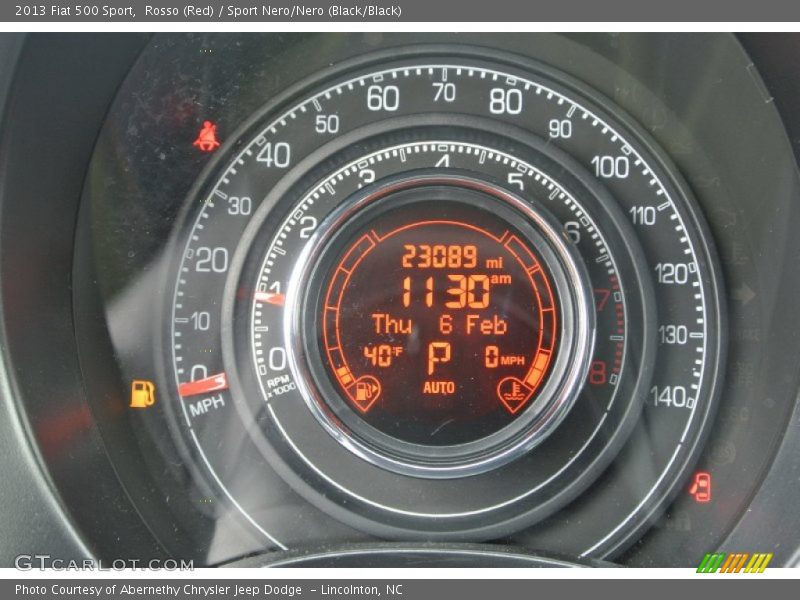 Rosso (Red) / Sport Nero/Nero (Black/Black) 2013 Fiat 500 Sport
