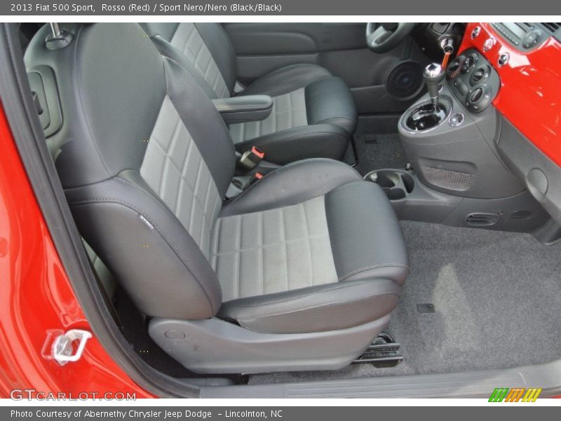 Rosso (Red) / Sport Nero/Nero (Black/Black) 2013 Fiat 500 Sport