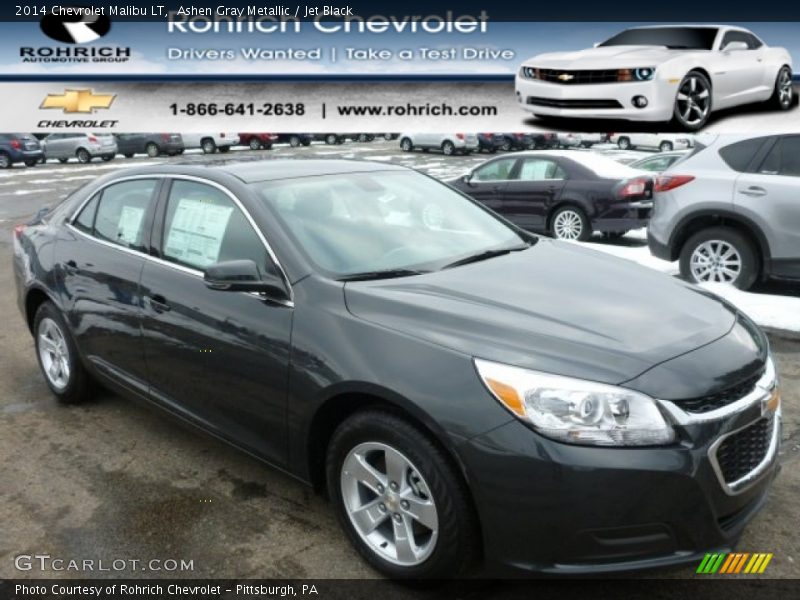 Ashen Gray Metallic / Jet Black 2014 Chevrolet Malibu LT