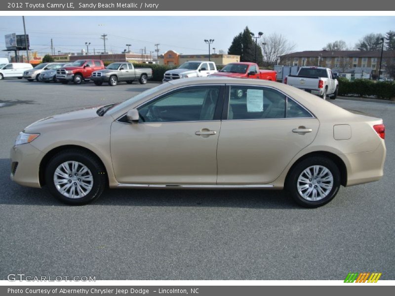 Sandy Beach Metallic / Ivory 2012 Toyota Camry LE