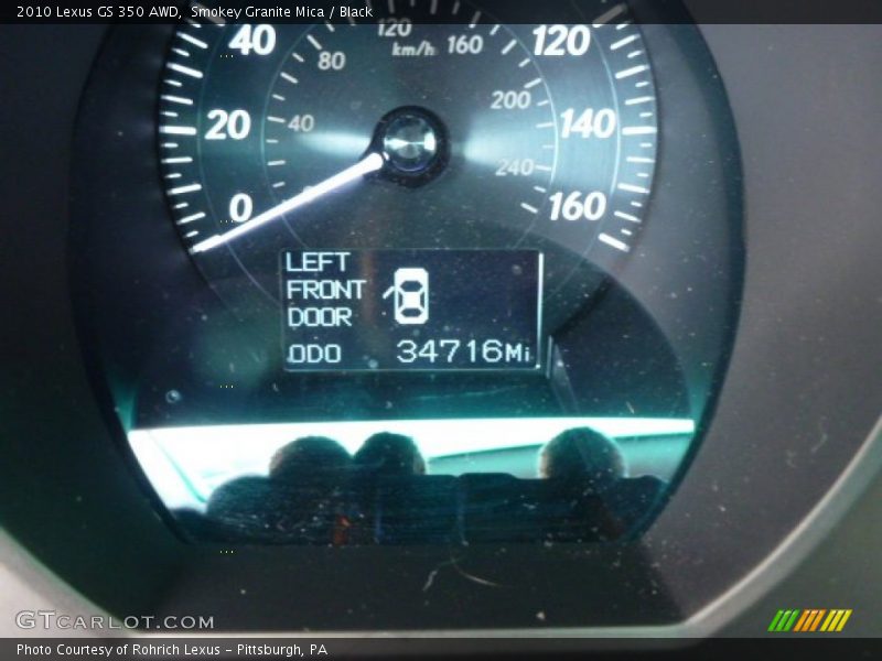 Smokey Granite Mica / Black 2010 Lexus GS 350 AWD
