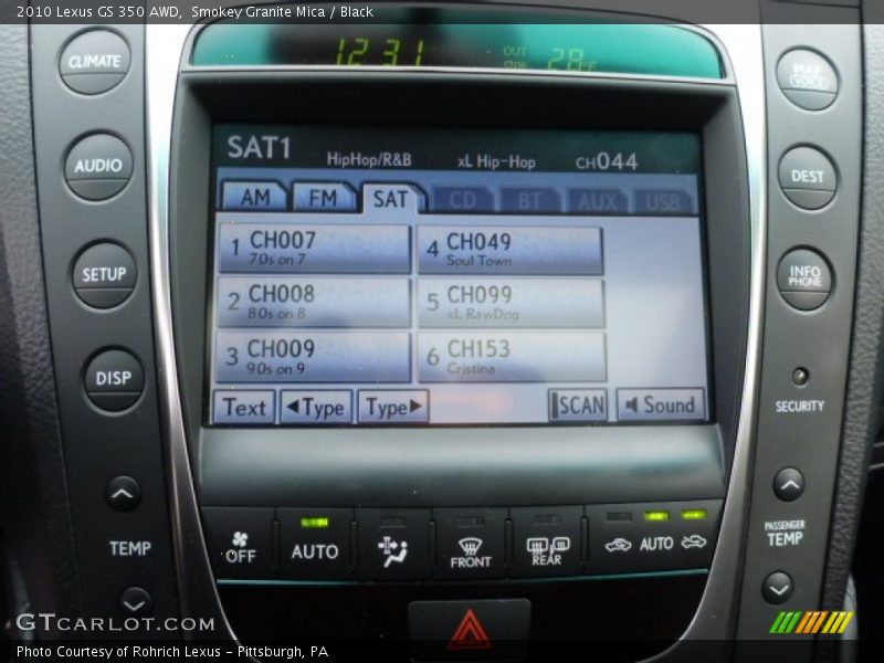 Smokey Granite Mica / Black 2010 Lexus GS 350 AWD