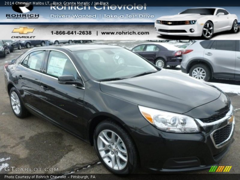 Black Granite Metallic / Jet Black 2014 Chevrolet Malibu LT