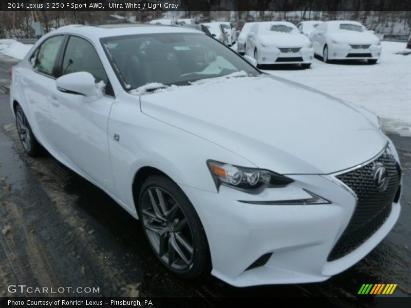 Ultra White / Light Gray 2014 Lexus IS 250 F Sport AWD