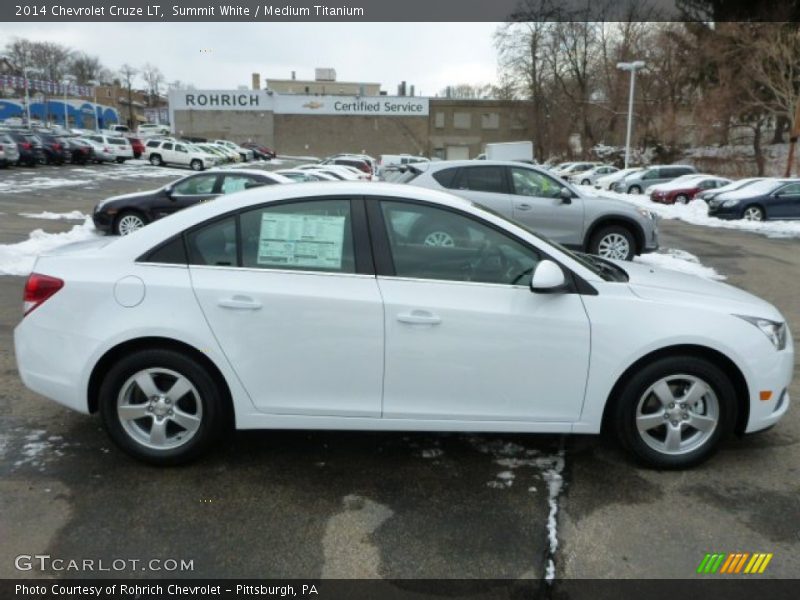 Summit White / Medium Titanium 2014 Chevrolet Cruze LT