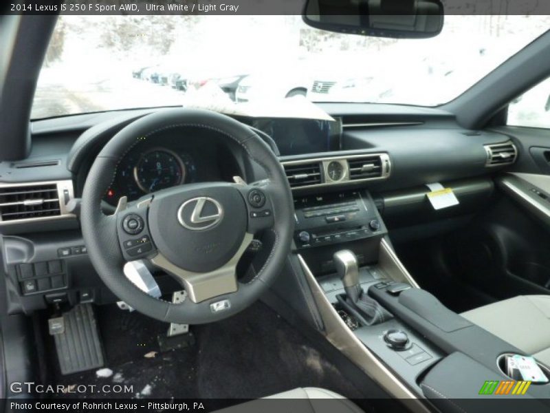 Ultra White / Light Gray 2014 Lexus IS 250 F Sport AWD