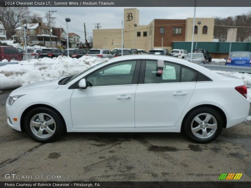 Summit White / Medium Titanium 2014 Chevrolet Cruze LT