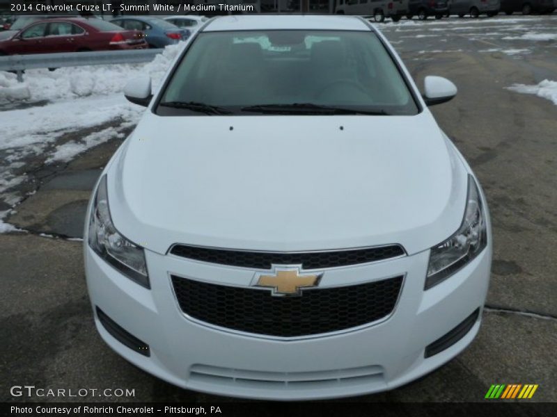 Summit White / Medium Titanium 2014 Chevrolet Cruze LT