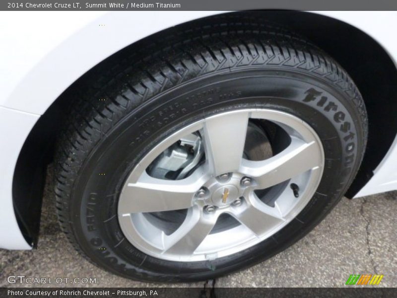 Summit White / Medium Titanium 2014 Chevrolet Cruze LT