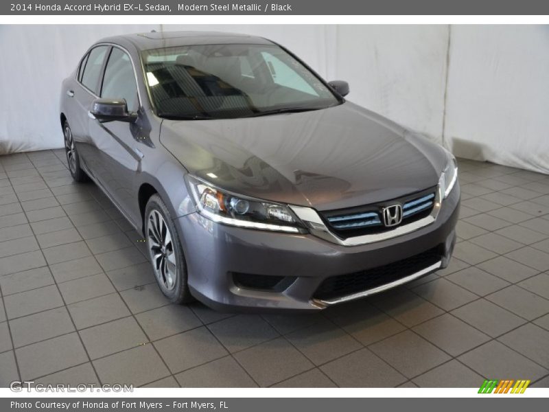 Modern Steel Metallic / Black 2014 Honda Accord Hybrid EX-L Sedan