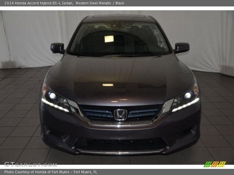 Modern Steel Metallic / Black 2014 Honda Accord Hybrid EX-L Sedan