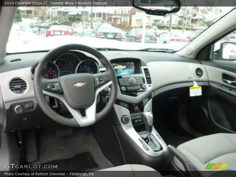 Summit White / Medium Titanium 2014 Chevrolet Cruze LT