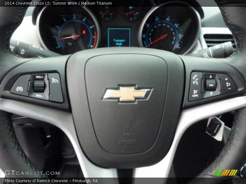 Summit White / Medium Titanium 2014 Chevrolet Cruze LT