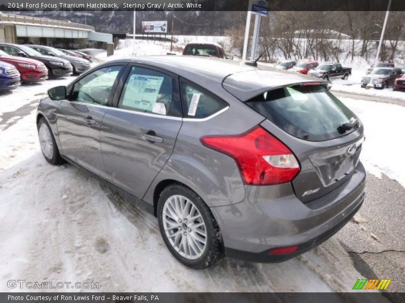 Sterling Gray / Arctic White 2014 Ford Focus Titanium Hatchback