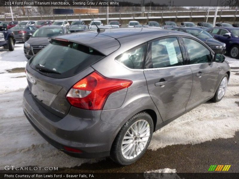 Sterling Gray / Arctic White 2014 Ford Focus Titanium Hatchback
