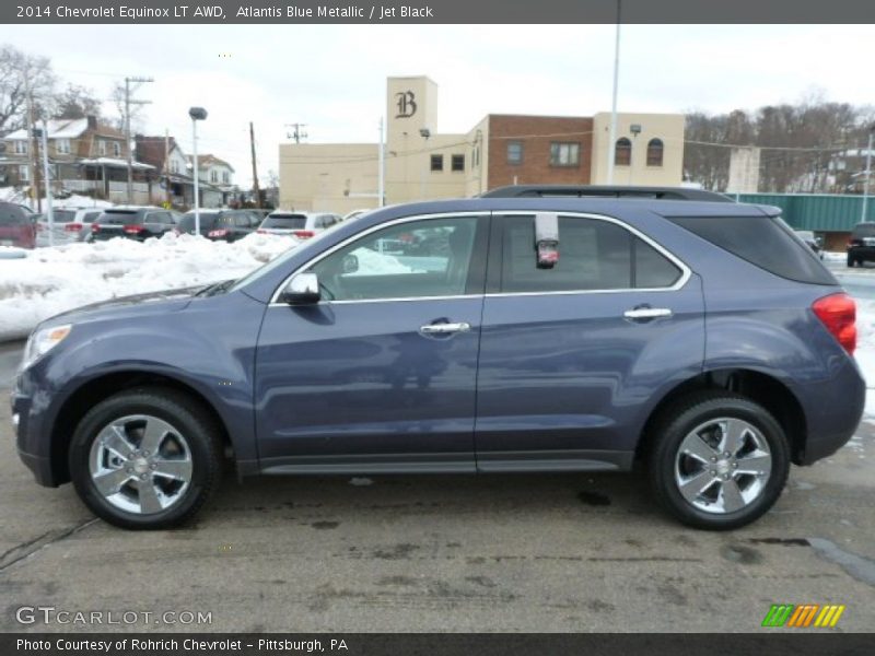 Atlantis Blue Metallic / Jet Black 2014 Chevrolet Equinox LT AWD