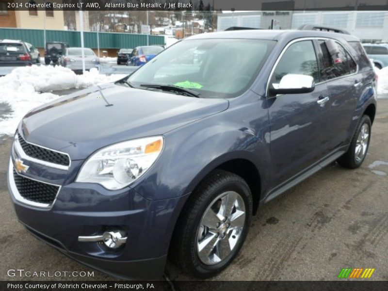 Atlantis Blue Metallic / Jet Black 2014 Chevrolet Equinox LT AWD