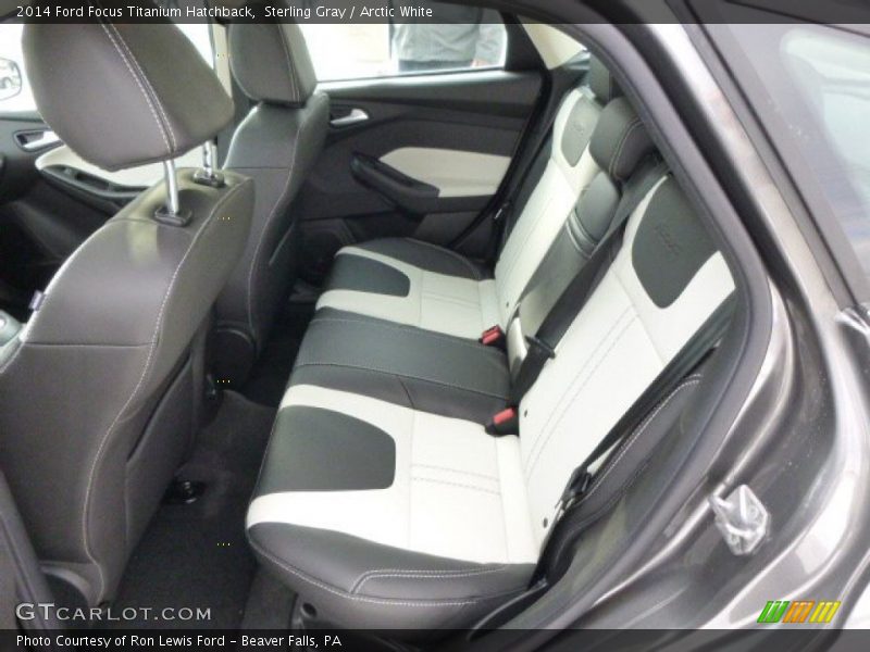 Sterling Gray / Arctic White 2014 Ford Focus Titanium Hatchback
