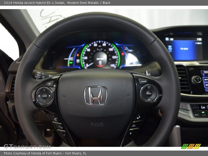 Modern Steel Metallic / Black 2014 Honda Accord Hybrid EX-L Sedan