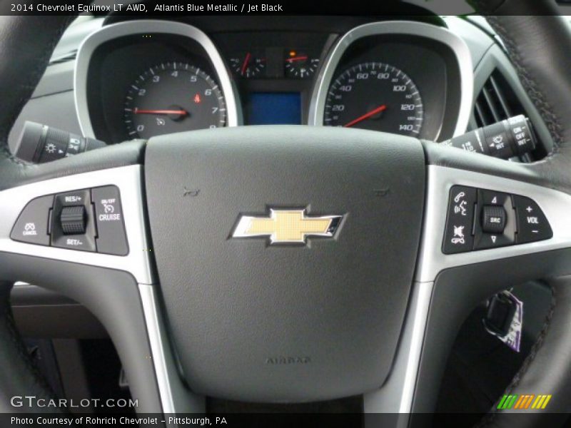 Atlantis Blue Metallic / Jet Black 2014 Chevrolet Equinox LT AWD