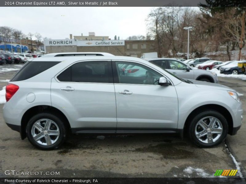 Silver Ice Metallic / Jet Black 2014 Chevrolet Equinox LTZ AWD