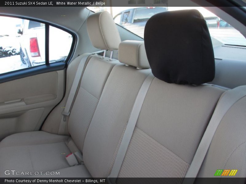 White Water Metallic / Beige 2011 Suzuki SX4 Sedan LE