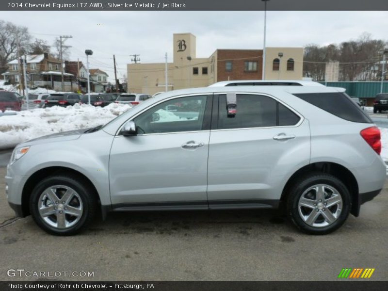 Silver Ice Metallic / Jet Black 2014 Chevrolet Equinox LTZ AWD