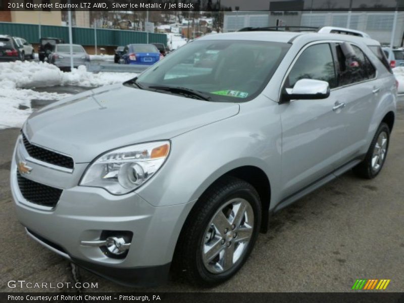 Silver Ice Metallic / Jet Black 2014 Chevrolet Equinox LTZ AWD