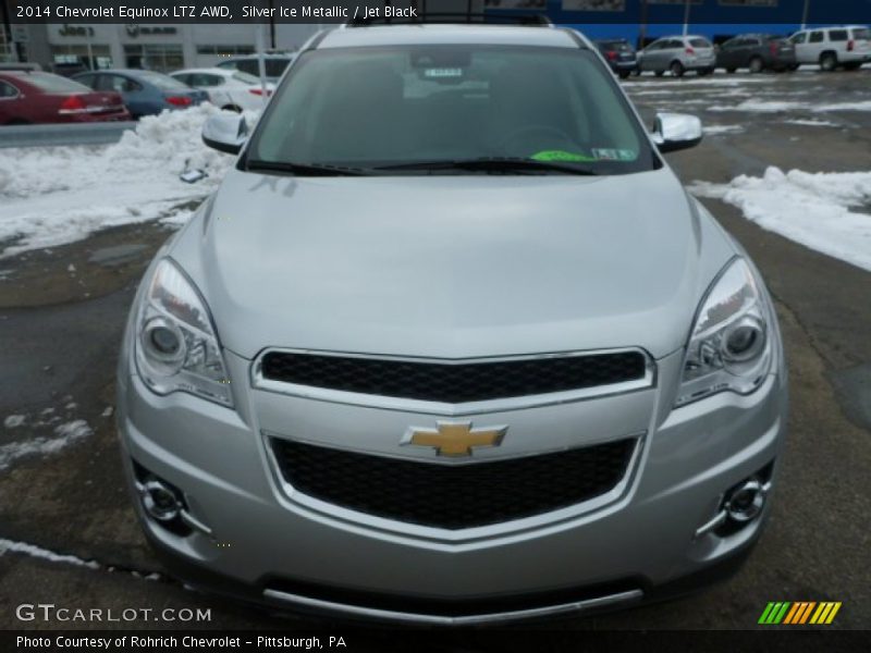 Silver Ice Metallic / Jet Black 2014 Chevrolet Equinox LTZ AWD