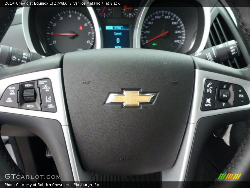 Silver Ice Metallic / Jet Black 2014 Chevrolet Equinox LTZ AWD