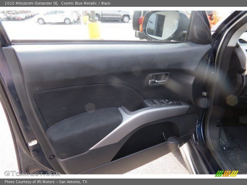 Cosmic Blue Metallic / Black 2010 Mitsubishi Outlander SE