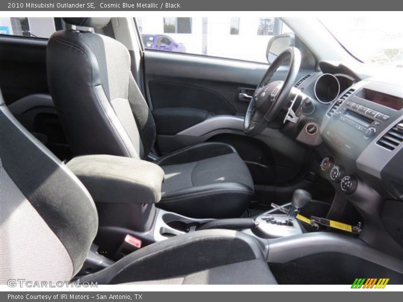 Cosmic Blue Metallic / Black 2010 Mitsubishi Outlander SE