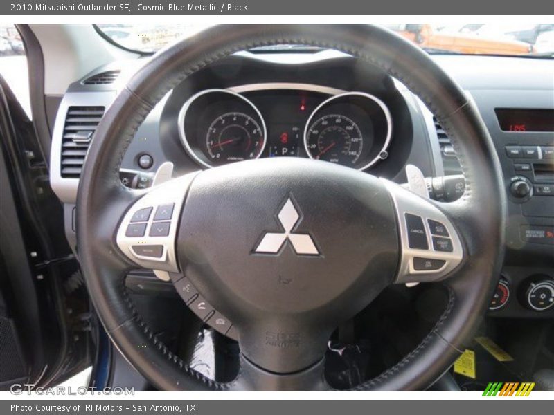 Cosmic Blue Metallic / Black 2010 Mitsubishi Outlander SE
