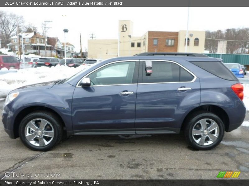 Atlantis Blue Metallic / Jet Black 2014 Chevrolet Equinox LT AWD