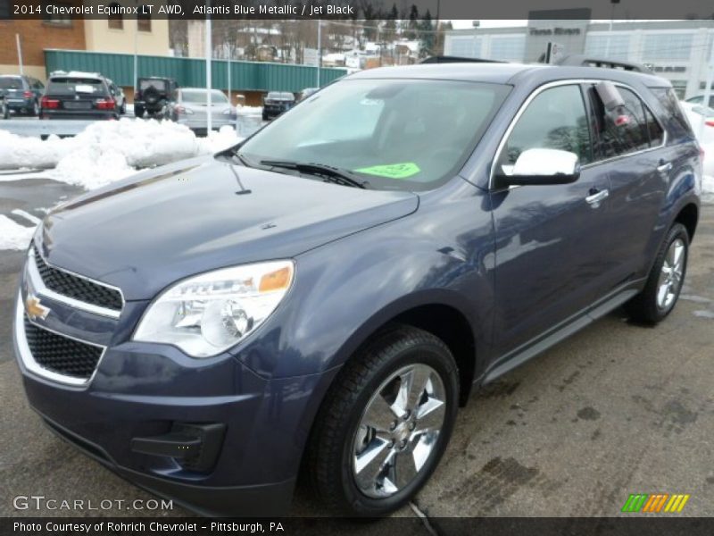 Atlantis Blue Metallic / Jet Black 2014 Chevrolet Equinox LT AWD