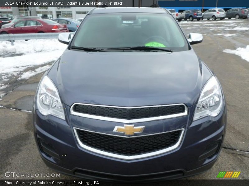 Atlantis Blue Metallic / Jet Black 2014 Chevrolet Equinox LT AWD