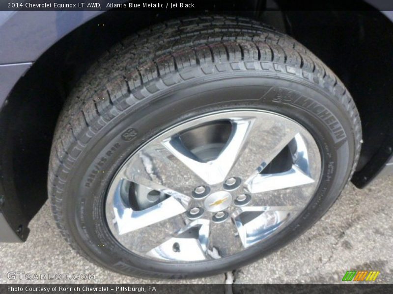 Atlantis Blue Metallic / Jet Black 2014 Chevrolet Equinox LT AWD