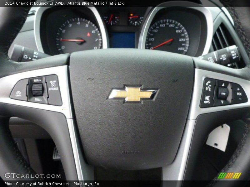 Atlantis Blue Metallic / Jet Black 2014 Chevrolet Equinox LT AWD