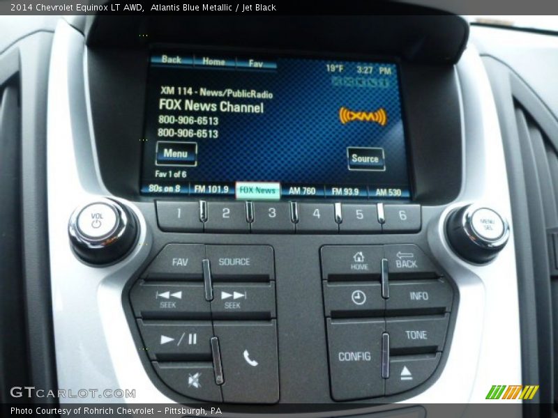 Atlantis Blue Metallic / Jet Black 2014 Chevrolet Equinox LT AWD