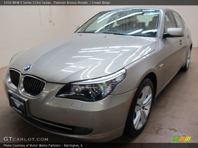 Platinum Bronze Metallic / Cream Beige 2009 BMW 5 Series 528xi Sedan