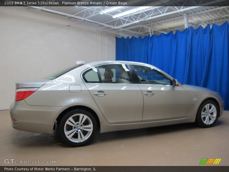 Platinum Bronze Metallic / Cream Beige 2009 BMW 5 Series 528xi Sedan