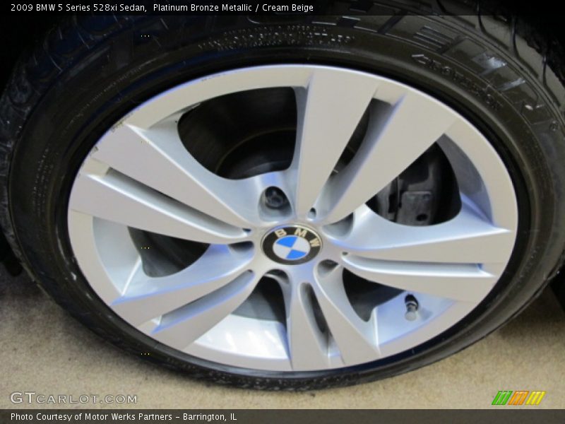 Platinum Bronze Metallic / Cream Beige 2009 BMW 5 Series 528xi Sedan
