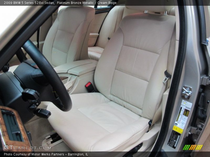 Platinum Bronze Metallic / Cream Beige 2009 BMW 5 Series 528xi Sedan