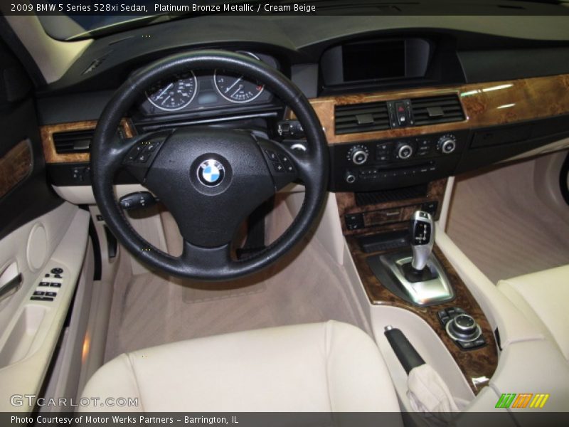 Platinum Bronze Metallic / Cream Beige 2009 BMW 5 Series 528xi Sedan