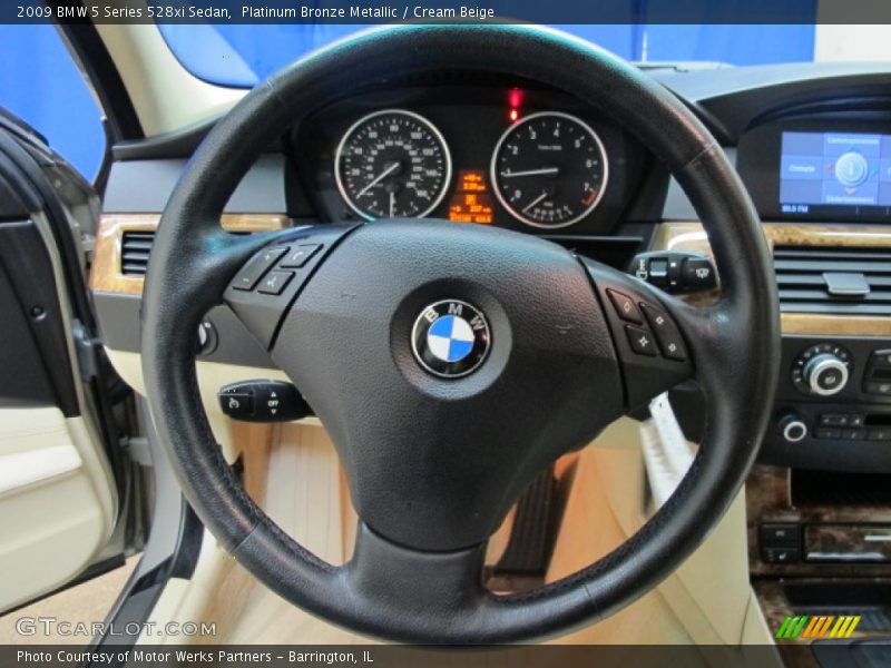 Platinum Bronze Metallic / Cream Beige 2009 BMW 5 Series 528xi Sedan