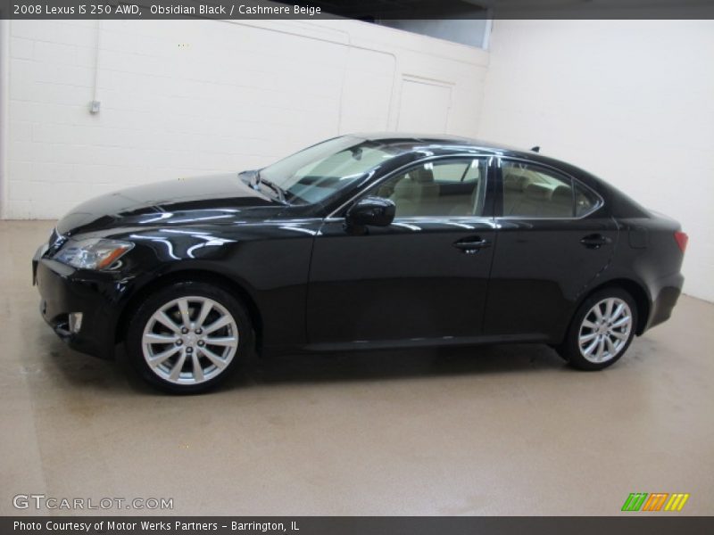 Obsidian Black / Cashmere Beige 2008 Lexus IS 250 AWD