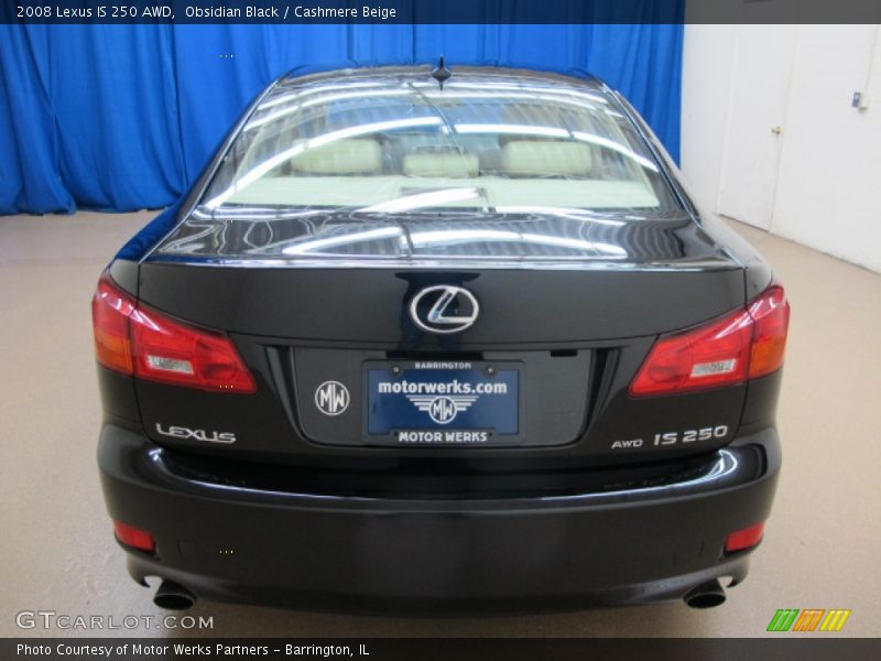 Obsidian Black / Cashmere Beige 2008 Lexus IS 250 AWD