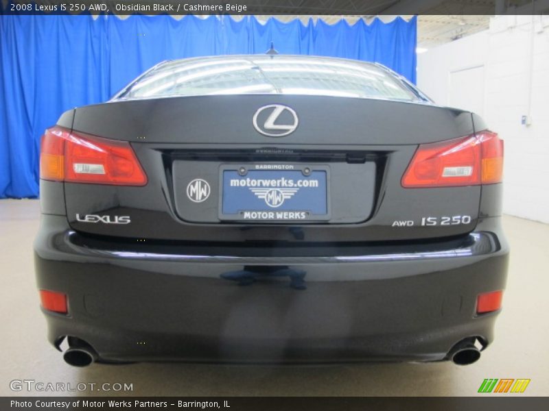 Obsidian Black / Cashmere Beige 2008 Lexus IS 250 AWD